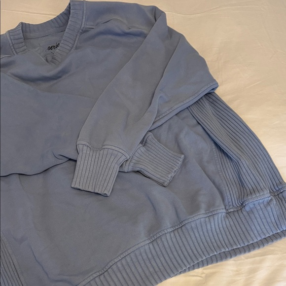 aerie Light Blue Oversized Sweatshirt - Picture 3 of 3